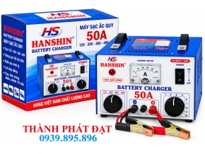 Máy Sạc Ắc Quy HANSHIN 50A LÕI DÂY ĐỒNG