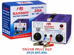 Máy Sạc Ắc Quy HANSHIN 20A LÕI DÂY ĐỒNG