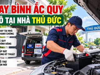 Thay bình ắc quy ô tô tại nhà Thủ Đức