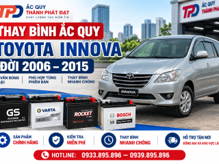 Thay bình ắc quy Toyota Innova 2006–2015 Chính Hãng