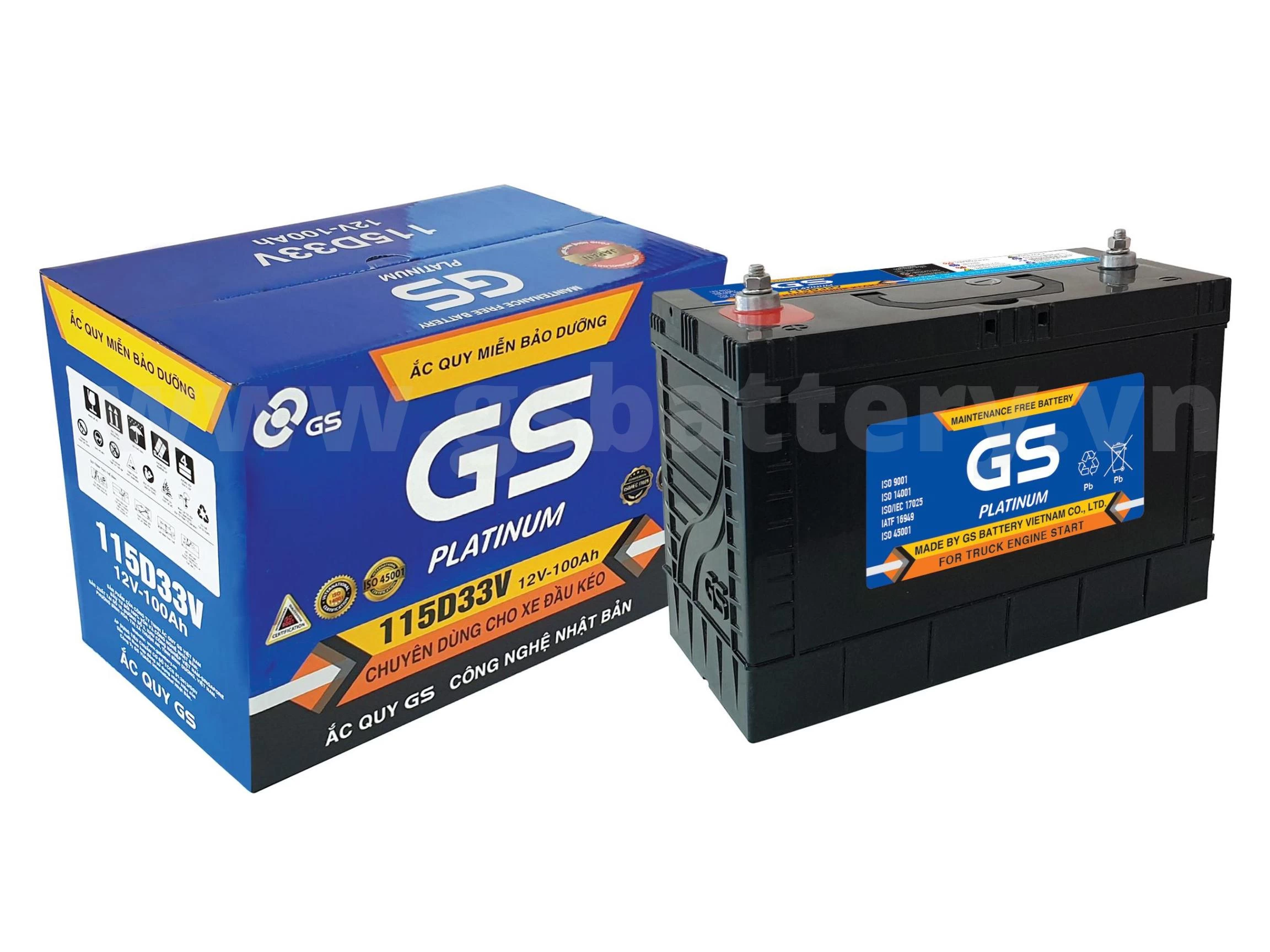 ẮC QUY GS 115D33V-MF 100AH