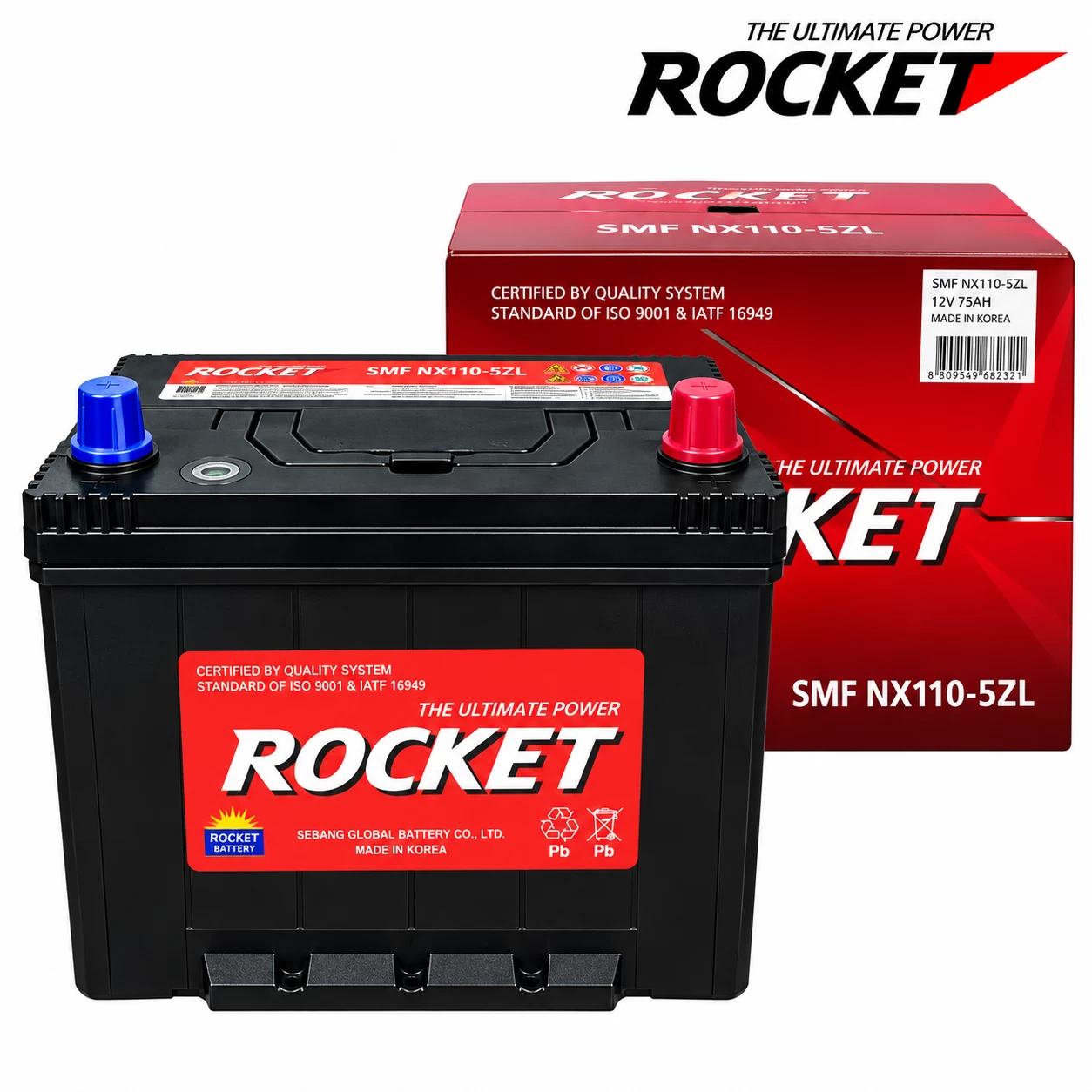 Ắc Quy Rocket SMF NX110-5ZL 75AH