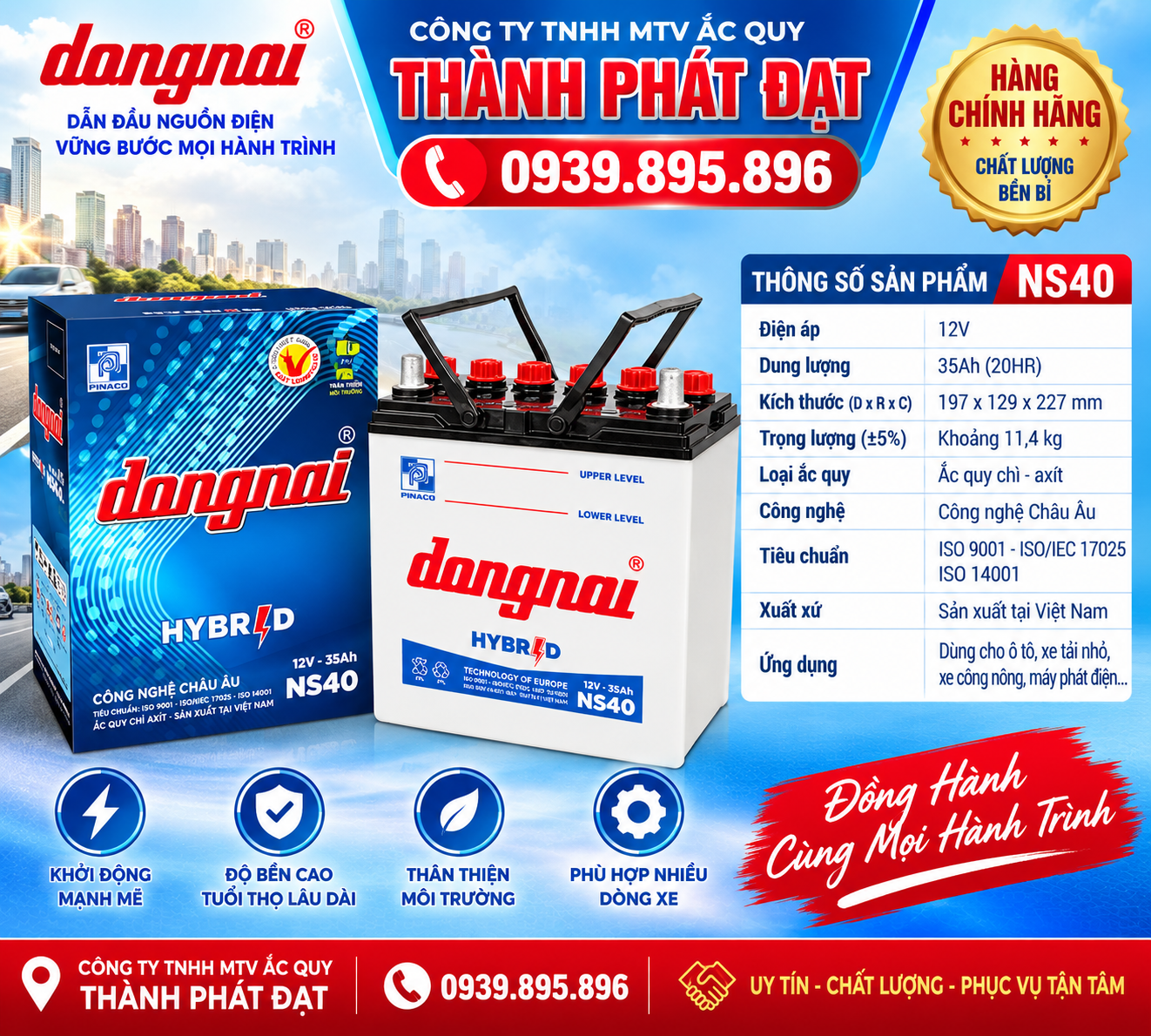 ắc quy đồng nai ns40 35ah