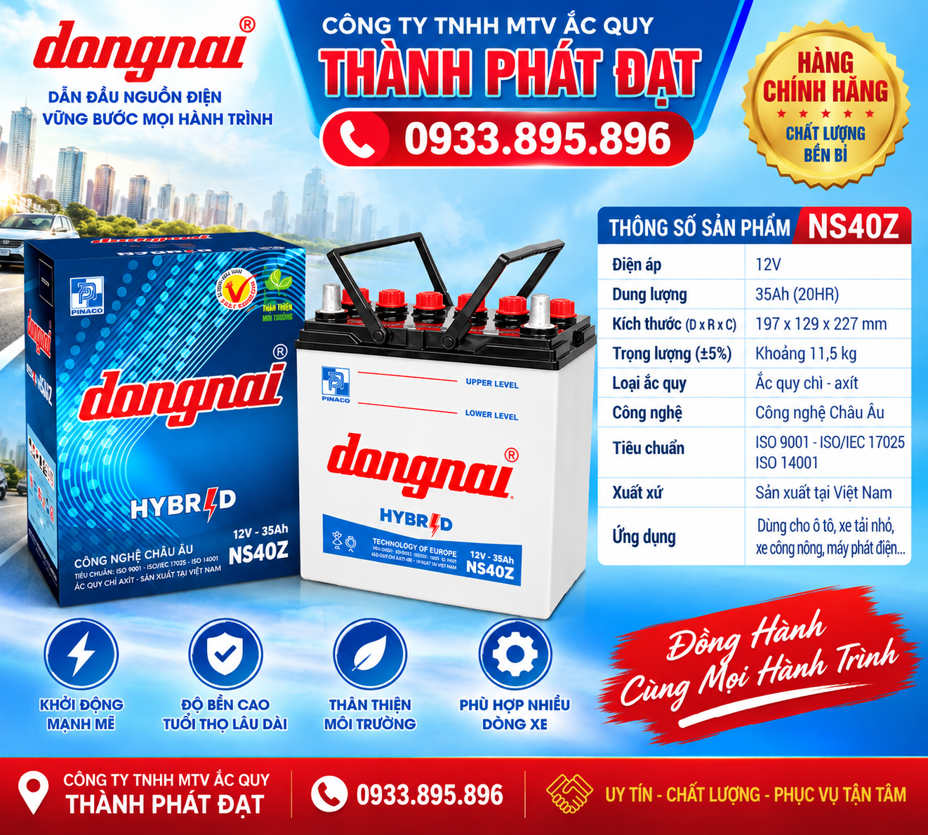 ắc quy đồng nai ns40zl 35ah