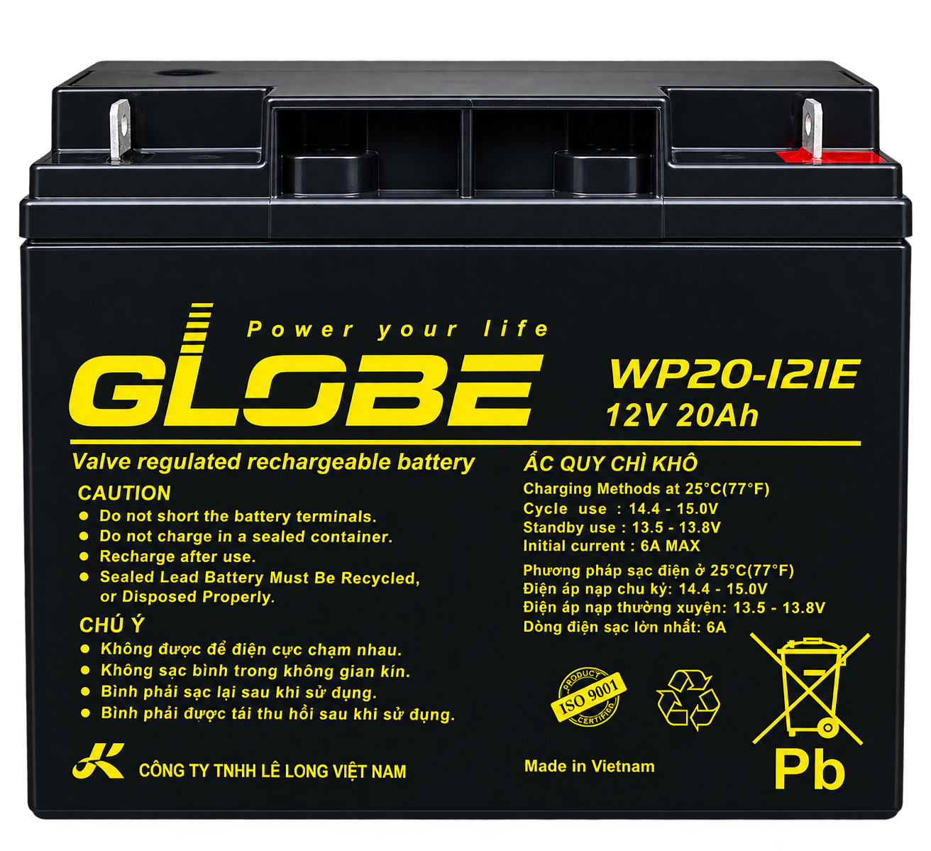ắc quy globe wp20-12ie 20ah