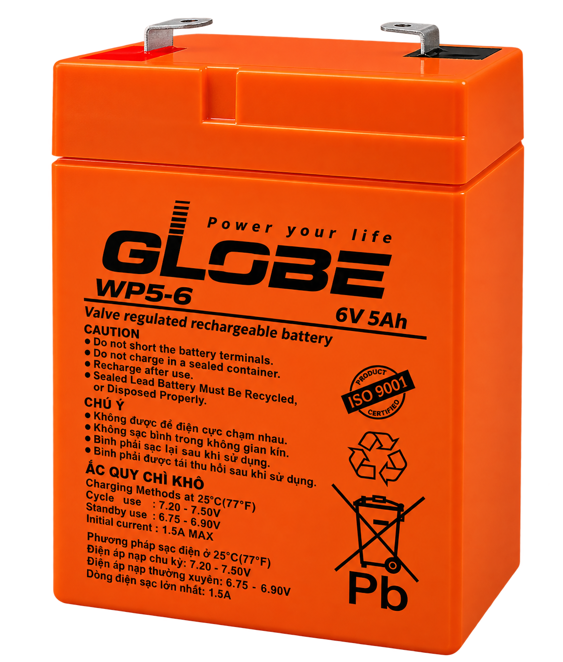 ắc quy globe wp5-6 6v 5ah