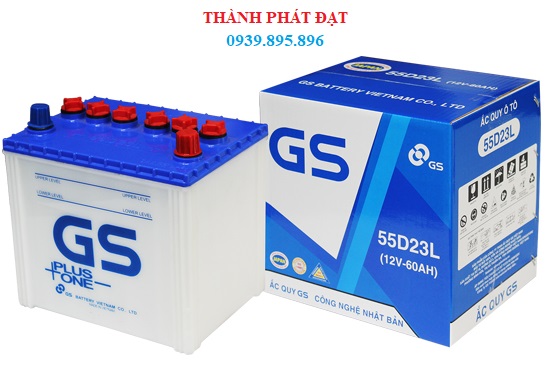 ắc quy gs 55d23l 60ah