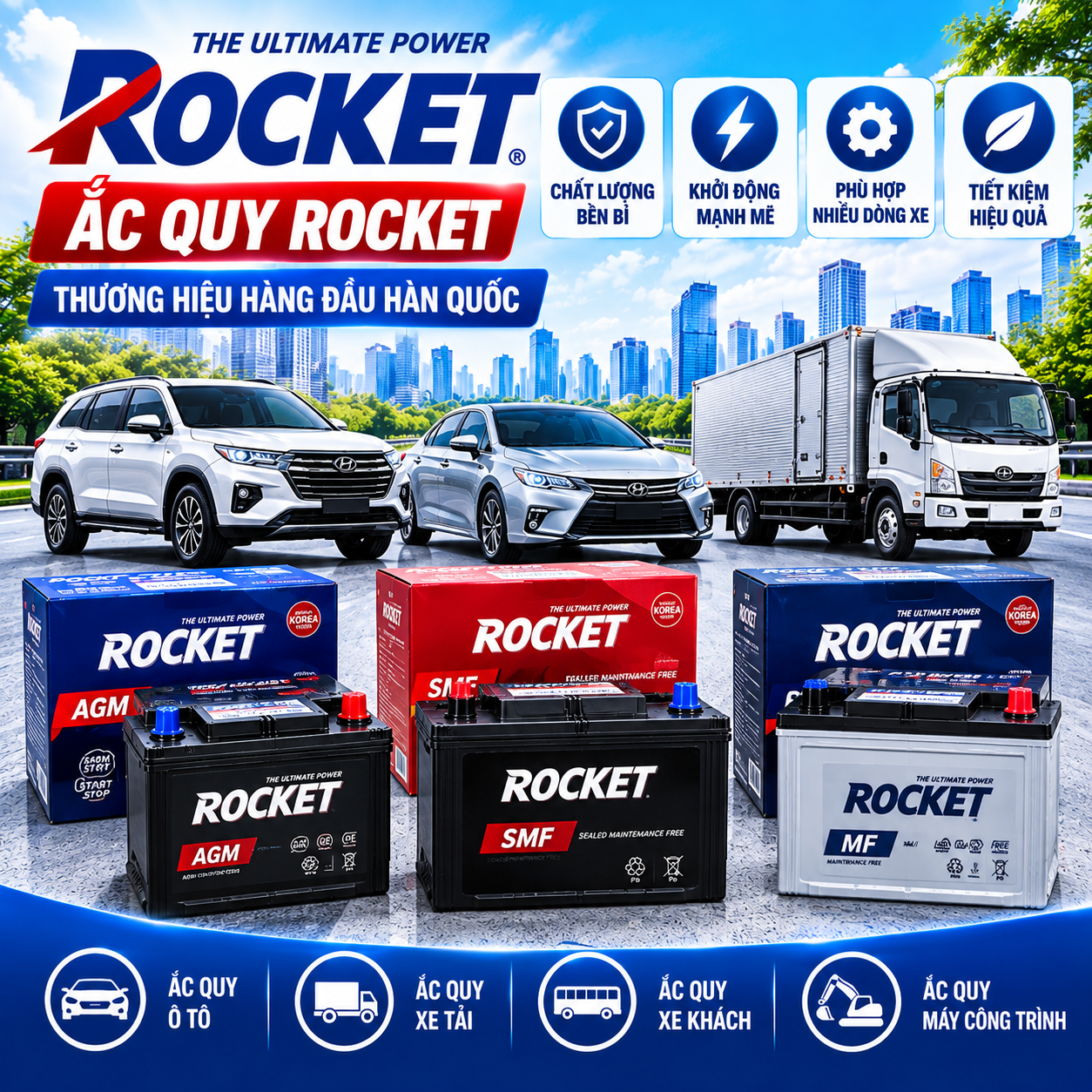 ắc quy rocket