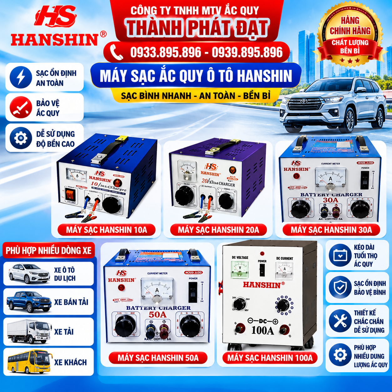 máy sạc ắc quy ô tô