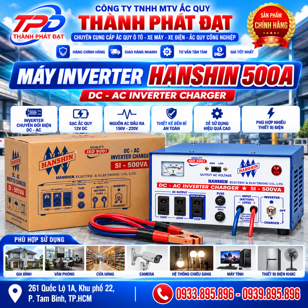 máy inverter hanshin 500a