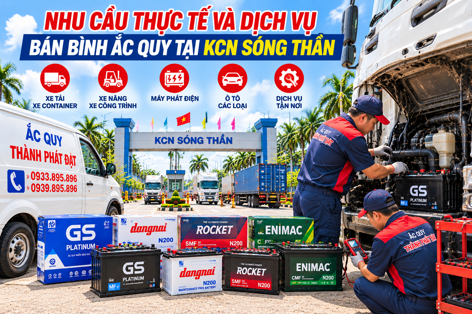 bán bình ắc quy tại kcn sóng thần