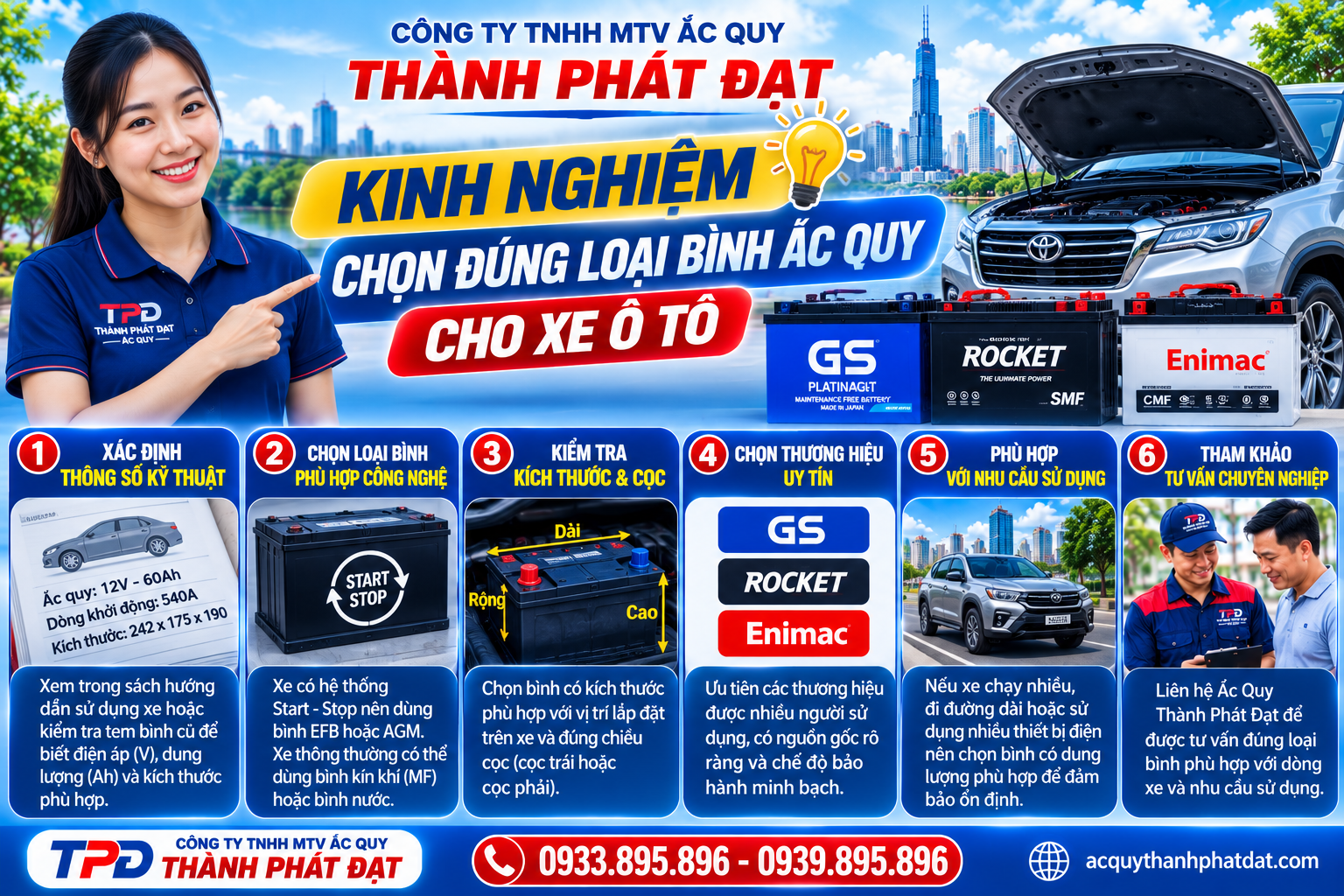 thay bình ắc quy ô tô tận nơi tại TP.HCM