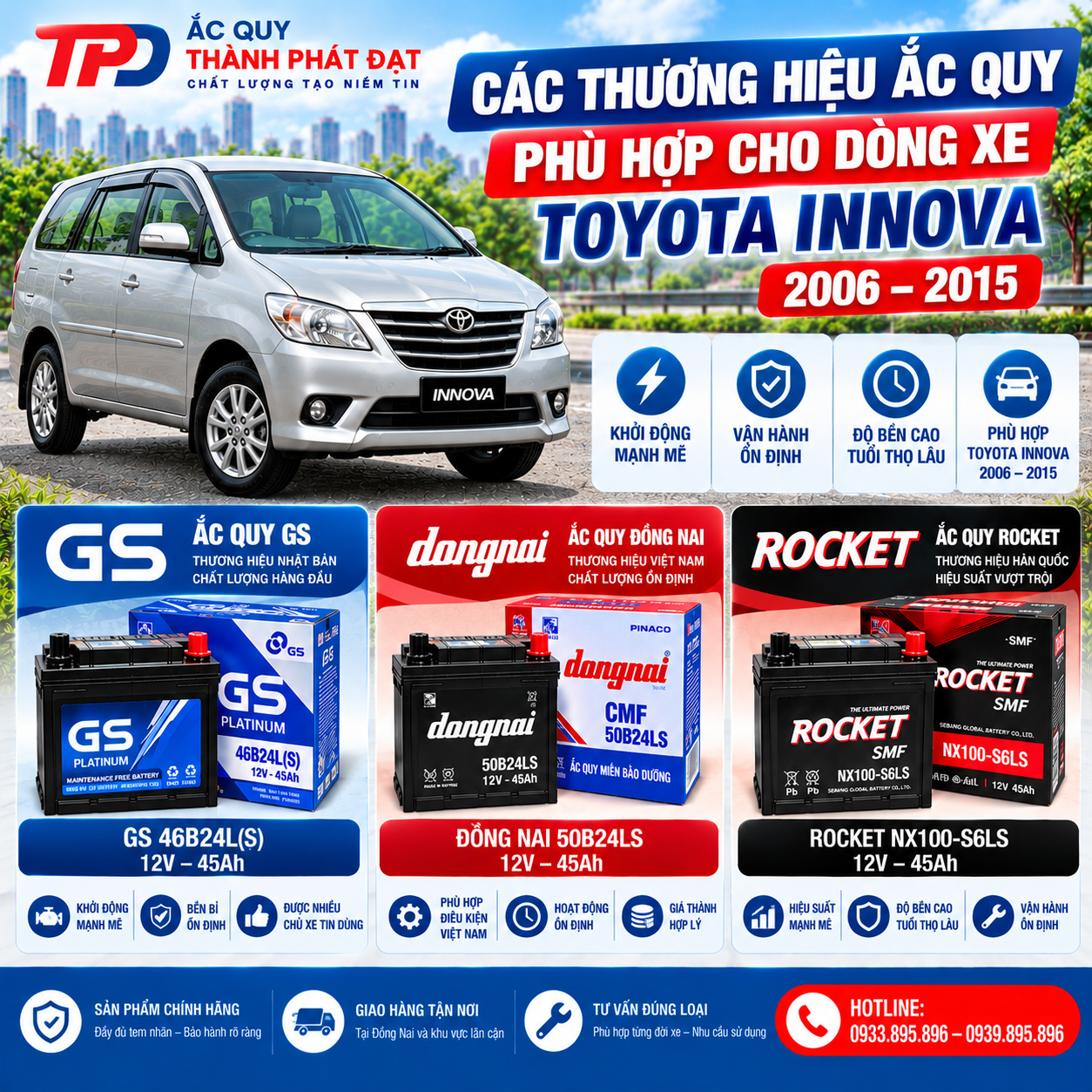 thay bình ắc quy Toyota Innova 2006–2015